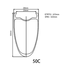 36/50mm Pie Carbon Spoke-23mm Inner Width